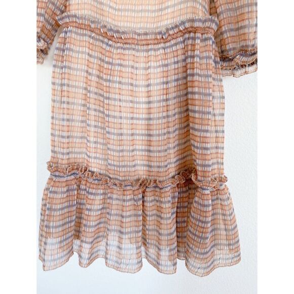 Sea NY Teddie puff sleeve plaid Dress - Picture 13 of 15